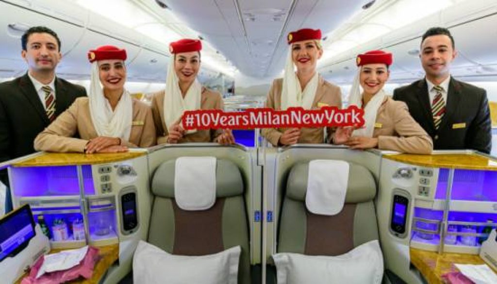 Emirates Celebrates Decade of Direct Flights Between Milan and New York