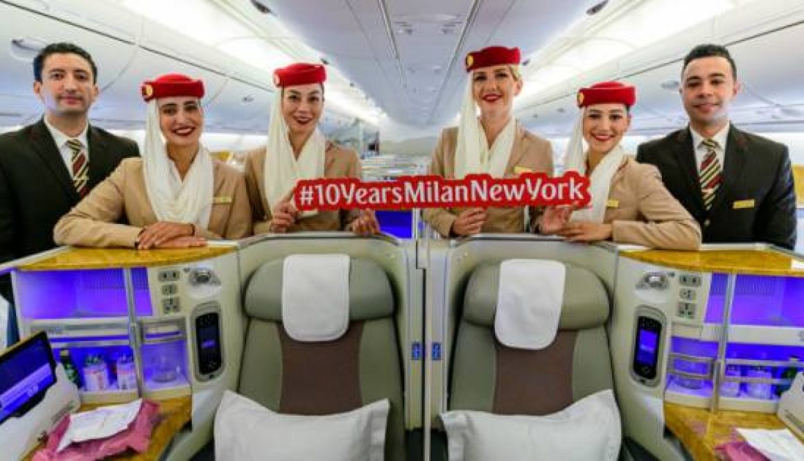 Emirates Celebrates Decade of Direct Flights Between Milan and New York