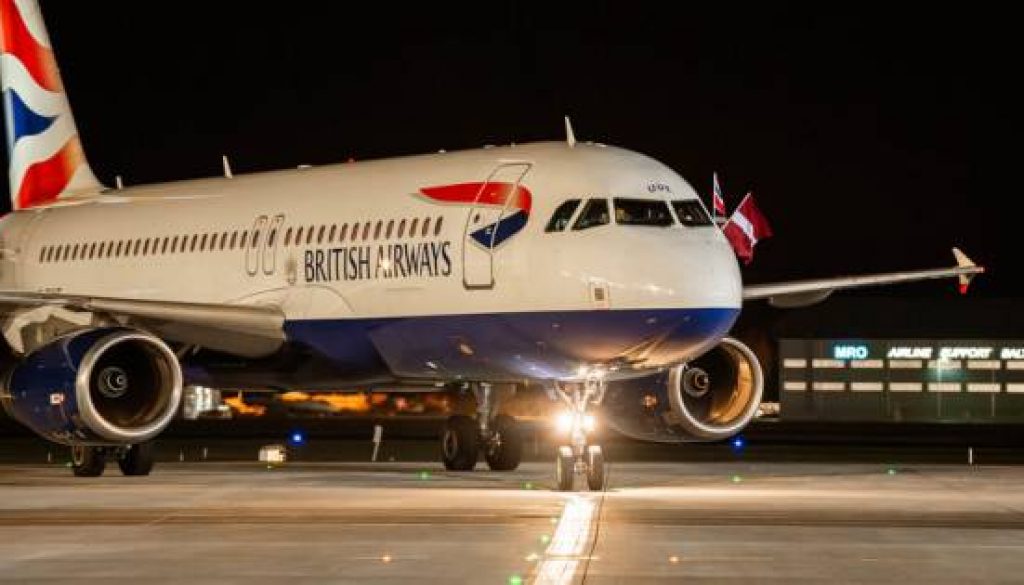 BRITISH AIRWAYS’ FIRST FLIGHT TO LATVIA TOUCHES DOWN AT RIGA AIRPORT