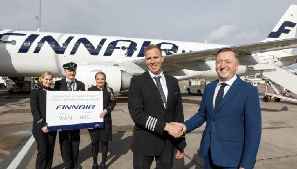 Finnair celebrates 30 years of direct flights from Manchester