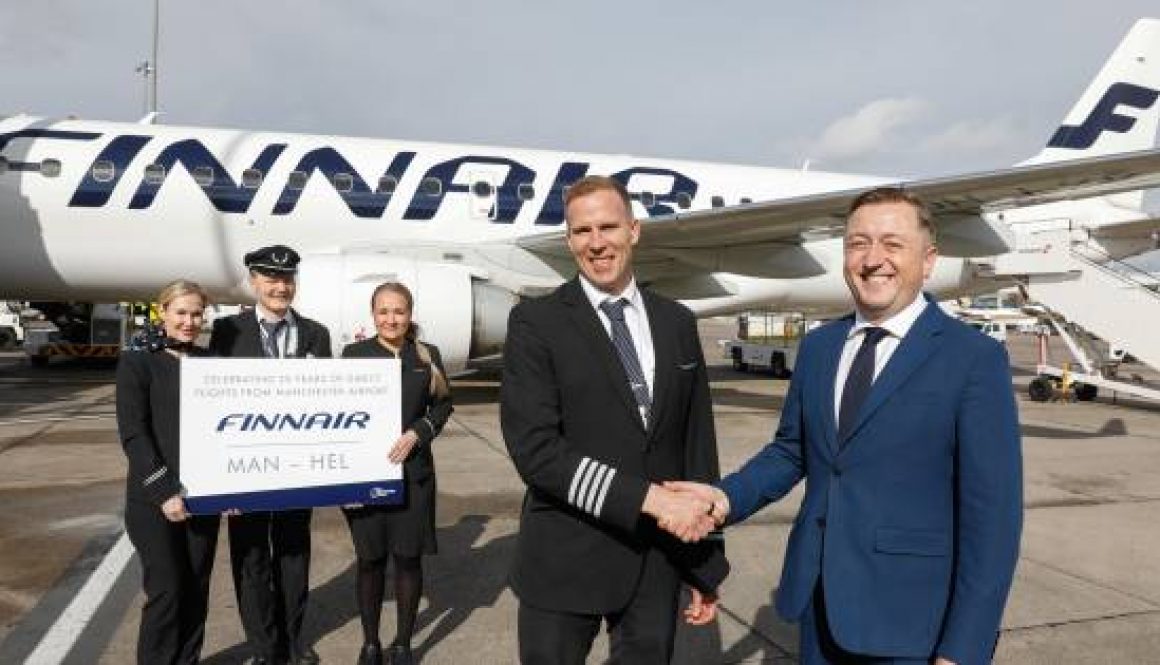 Finnair celebrates 30 years of direct flights from Manchester