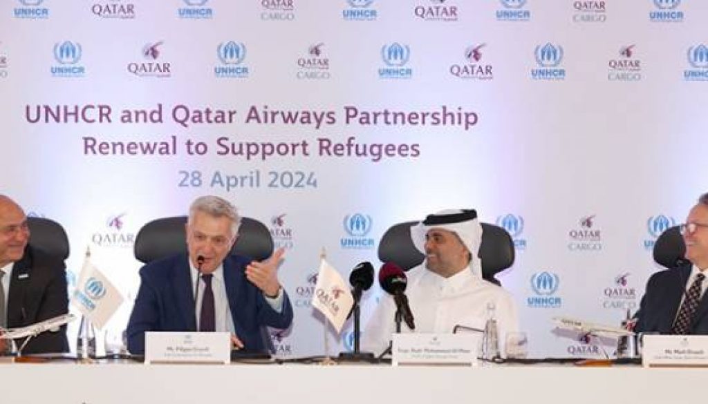 Qatar Airways renews partnership with UNHCR