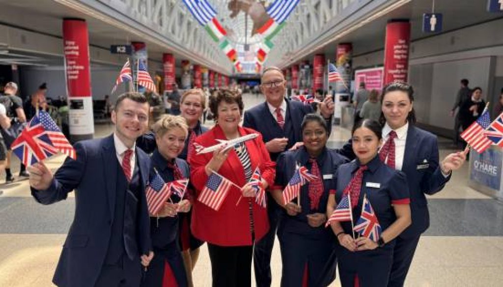 BA celebrates 70 years of flying to Chicago