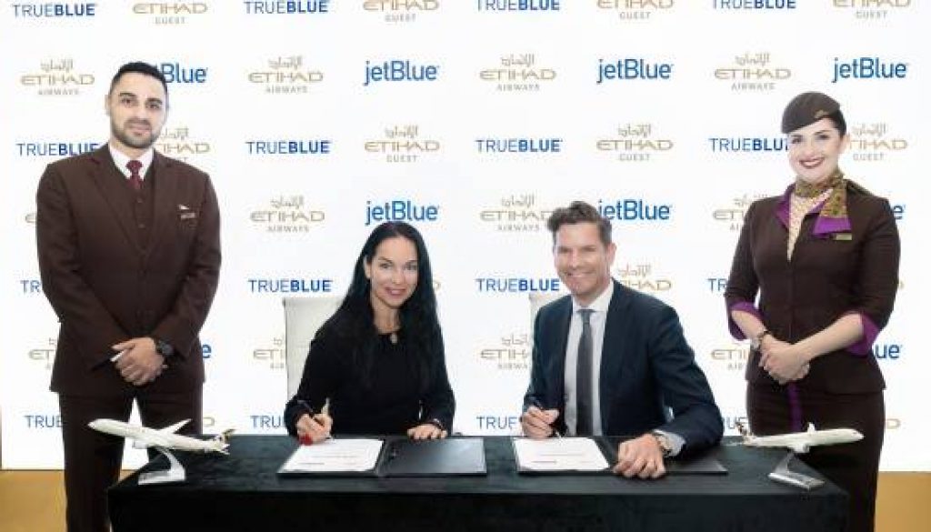 JETBLUE AND ETIHAD AIRWAYS ANNOUNCE LOYALTY PARTNERSHIP AS PART OF CODESHARE AGREEMENT