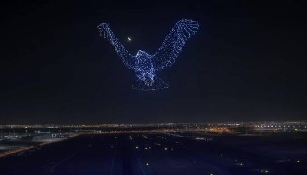 Highest number of drones ever used in a short film tells the story of Zayed International Airport