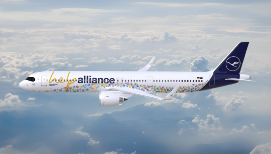 Lufthansa Airbus takes off in fall with special ‘helping hands’ livery
