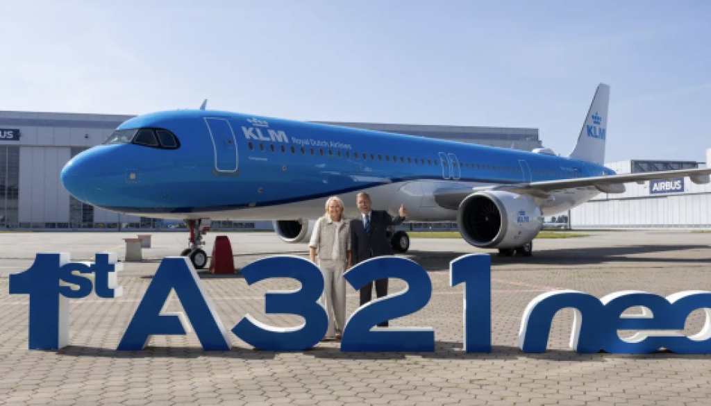 KLM takes delivery of its first Airbus A321neo aircraft