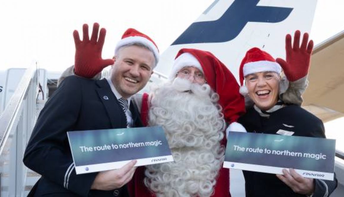 ‘Tis the Season: Finnair lands at Heathrow with Official Santa Claus