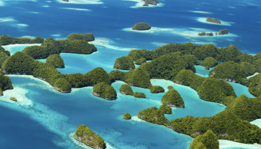 PALAU PARADISE EXPRESS SET FOR TAKE OFF WITH THE FLYING KANGAROO