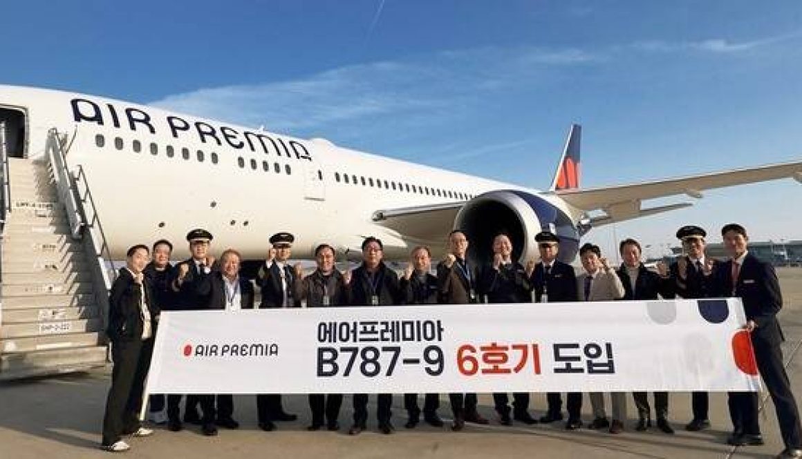 Air Premia Expands Fleet with 6th Boeing 787-9 Dreamliner, Plans New Routes for 2025