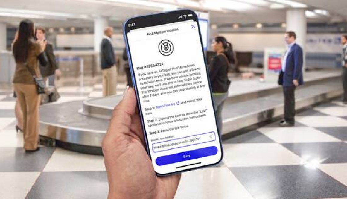 United Integrates Apple’s New Share Item Location Feature for AirTag