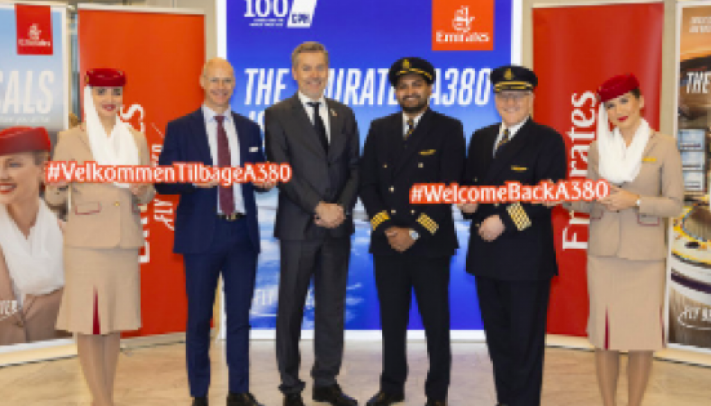Emirates’ iconic A380 is back in Copenhagen