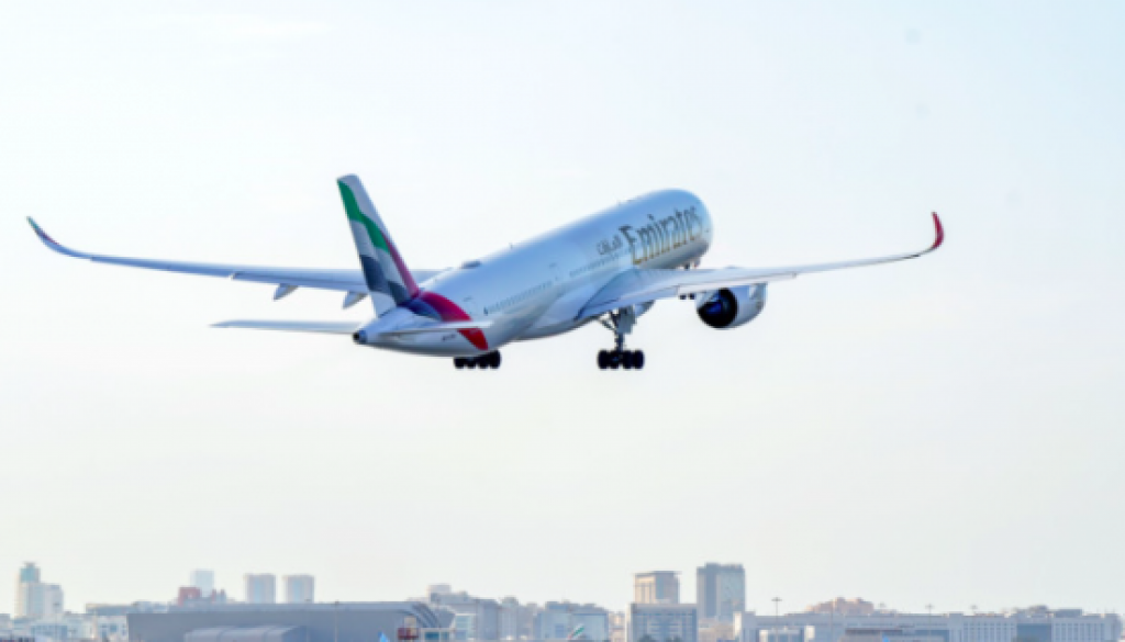 The Emirates A350 officially takes flight to its first destination, Edinburgh