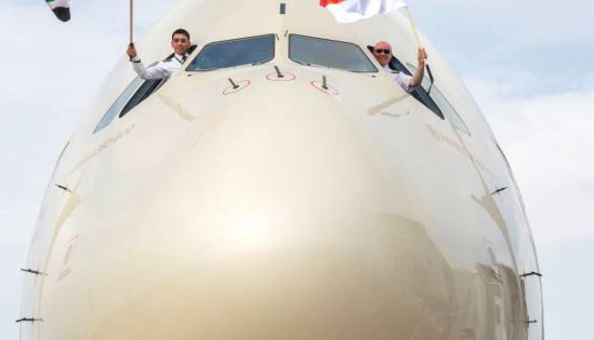 ETIHAD AIRWAYS FIRST FLAGSHIP AIRBUS A380 ARRIVES IN SINGAPORE