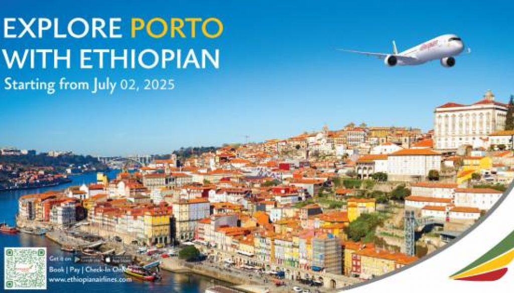 Ethiopian Airlines to Commence New Flight Service to Porto in Portugal
