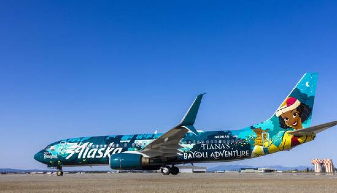 Alaska Airlines newest livery, Tiana’s Bayou Adventure Flyer, celebrates the spirit of adventure