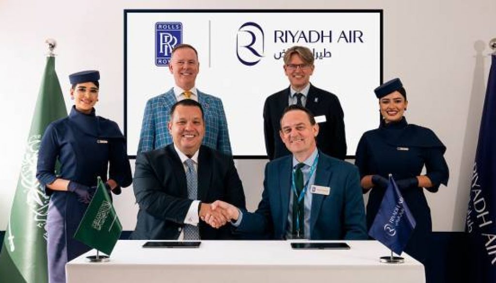 Riyadh Air announces an order with Rolls-Royce for 100 Trent XWB-97 engines