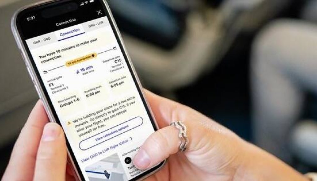 United Mobile App Now Gives People More Information About Their Connecting Flight