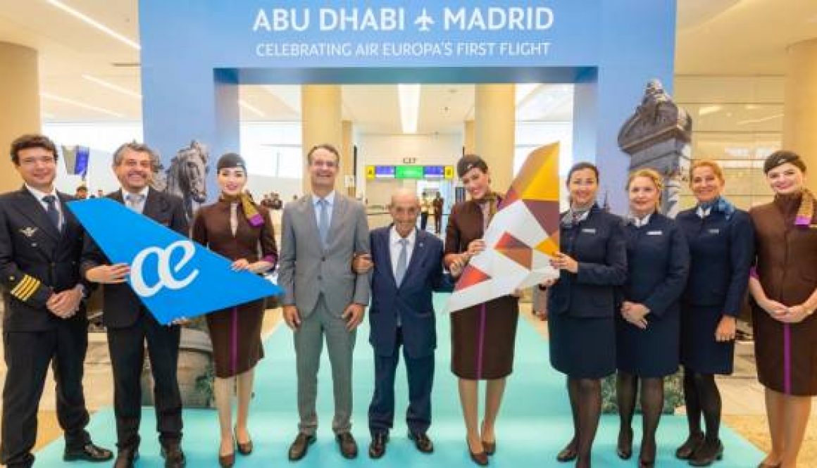 Etihad Airways and Air Europa celebrate inaugural flight milestone