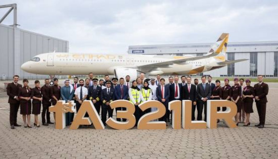 Etihad Airways takes delivery of its first Airbus A321LR aircraft