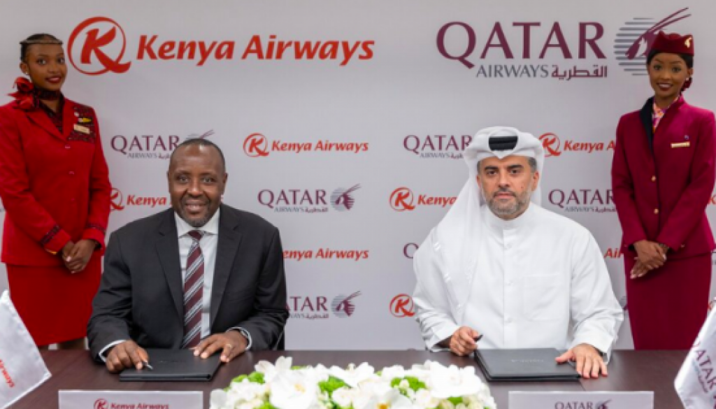 Qatar Airways and Kenya Airways Ink Strategic Partnership