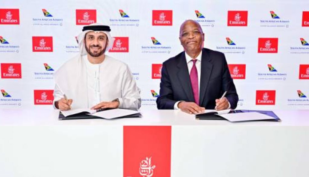 Emirates and South African Airways enhance codeshare agreement, building on 28 years of partnership