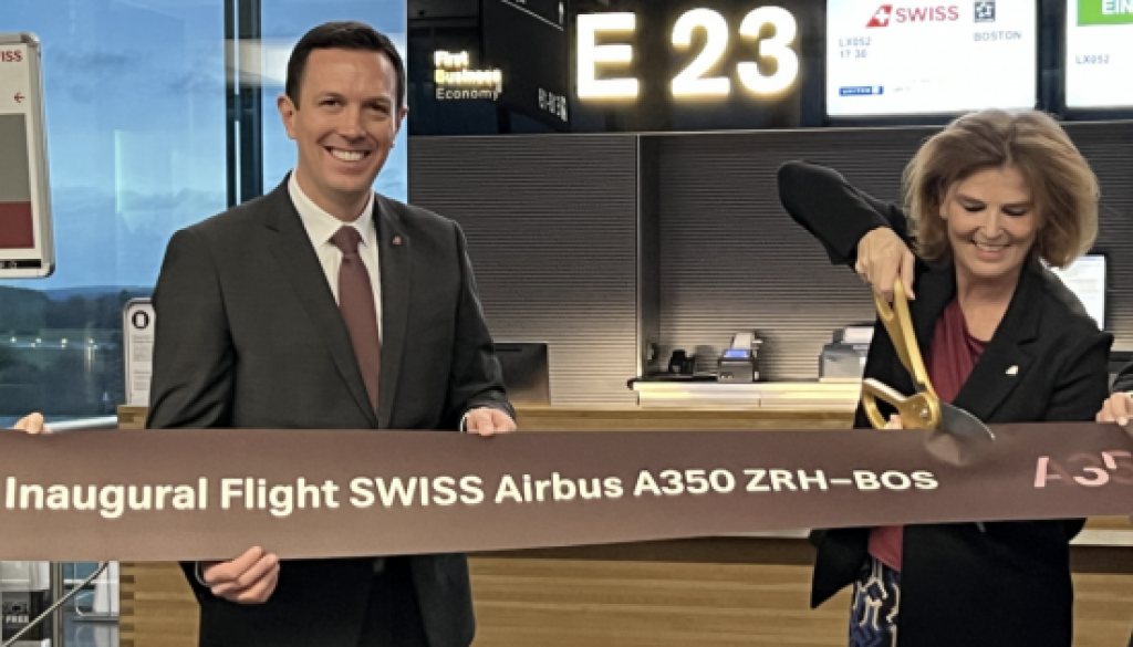 SWISS Airbus A350 takes off for Boston on first full ‘SWISS Senses’ flight