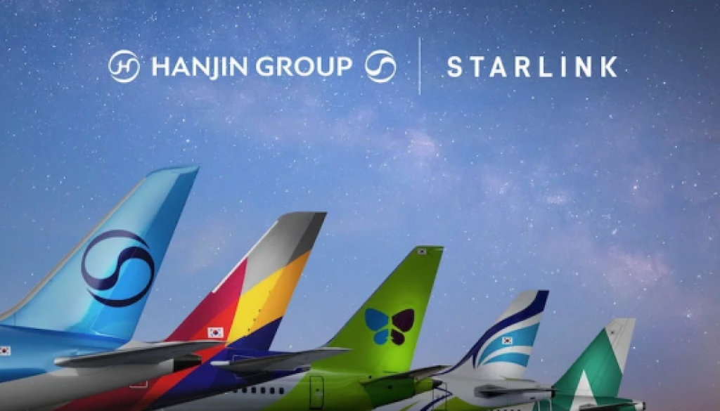 Korean Air and Hanjin Group airlines to introduce in-flight Wi-Fi powered by Starlink fleetwide