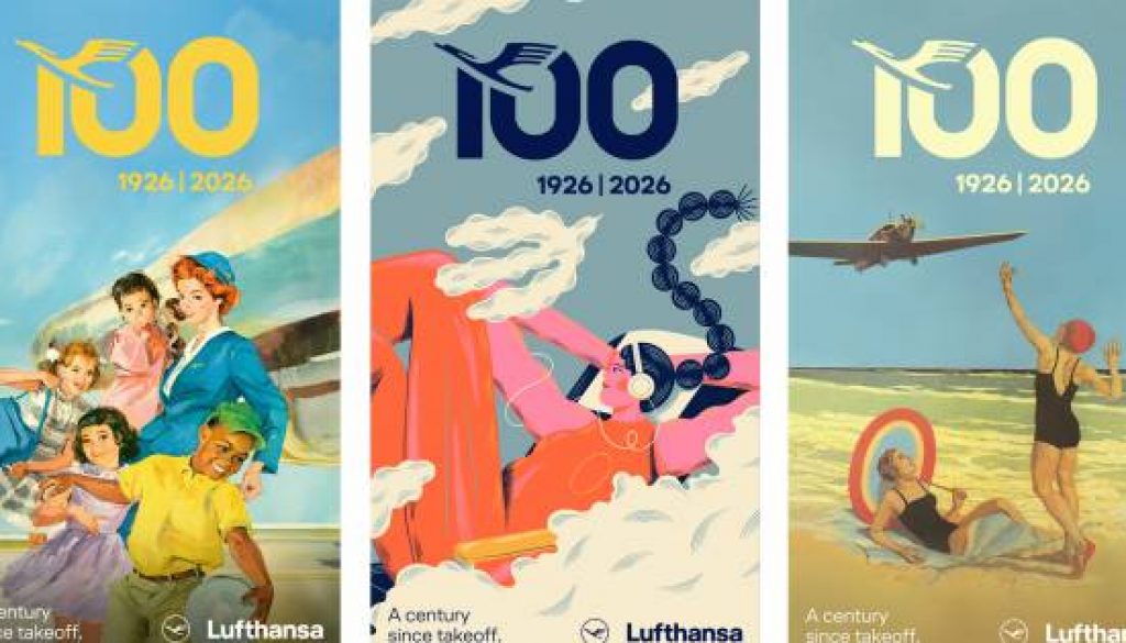 Lufthansa travels through 100 years of brand history with campaign
