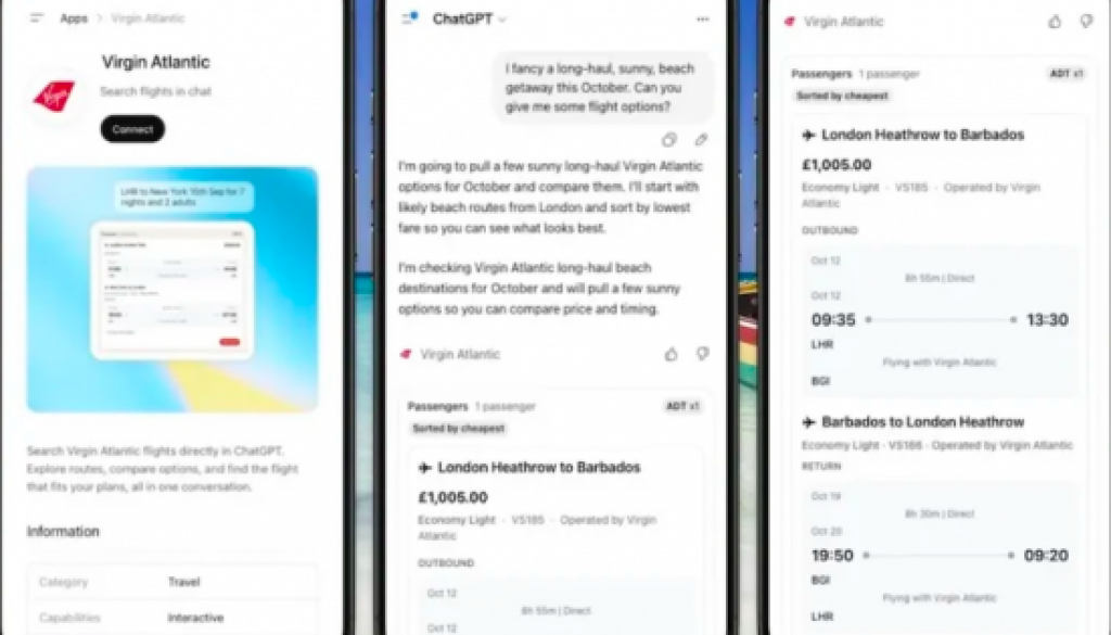 VIRGIN ATLANTIC TAKES OFF IN CHATGPT WITH FIRST-OF-ITS-KIND AIRLINE APP