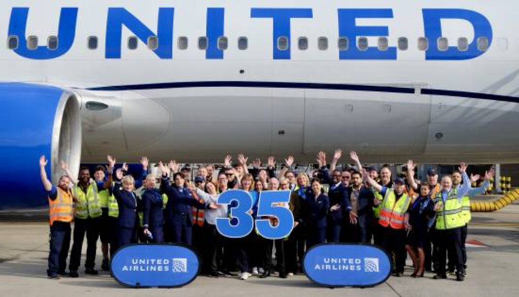 United Airlines Marks 35 Years of Flying from Heathrow