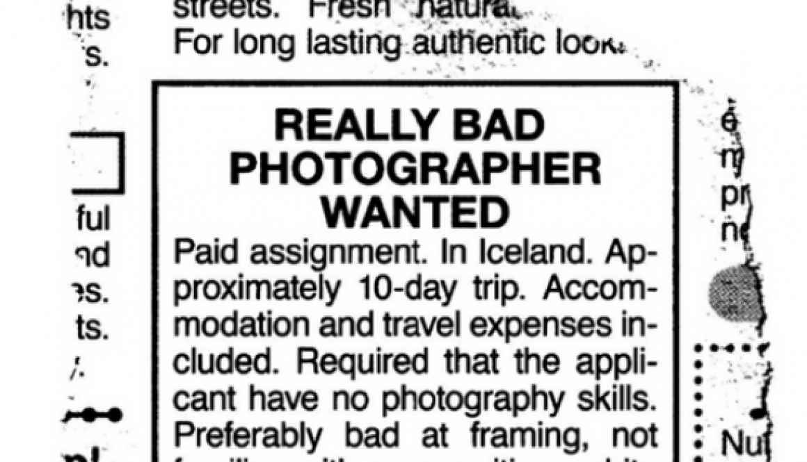 Icelandair Is Recruiting a Really Bad Photographer to Shoot Its New Global Ad Campaign