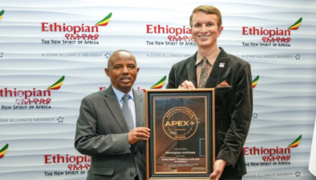 Ethiopian Airlines Receives Best Airline in Africa 2026 APEX Passenger Choice Award