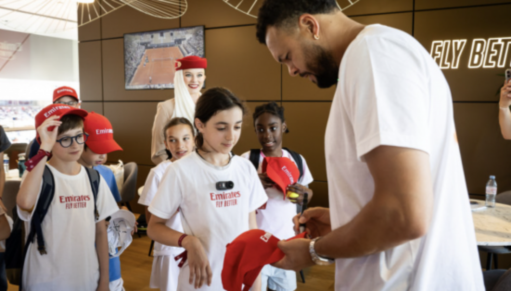 Emirates plays it forward at the Yannick Noah Day at Roland Garros