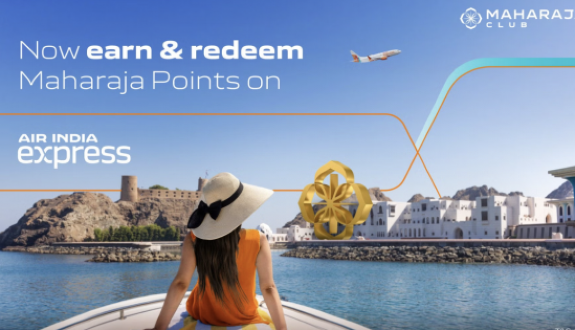 Air India Maharaja Club members can now earn and redeem Maharaja Points on Air India Express flights